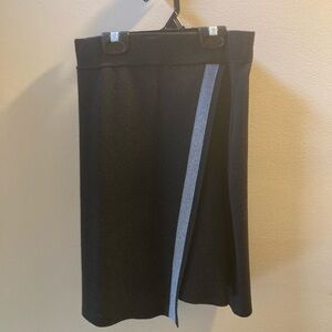 Canifa Black Knee-Length Wrap Pencil Skirt